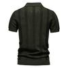 Callaway 2025 Summer New Embroidered Men's Polo Shirt Striped Hollow Short Sleeve Sweater Polo Shirt Men