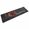 VidaXL Washable Kitchen Mat Kitchen Print Black 45x150 Cm 136549