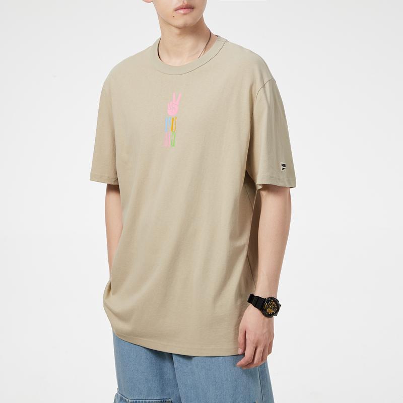 Puma Футболка с коротким рукавом и круглым вырезом с мультяшным принтом, мужские топы цвета хаки 533039-42