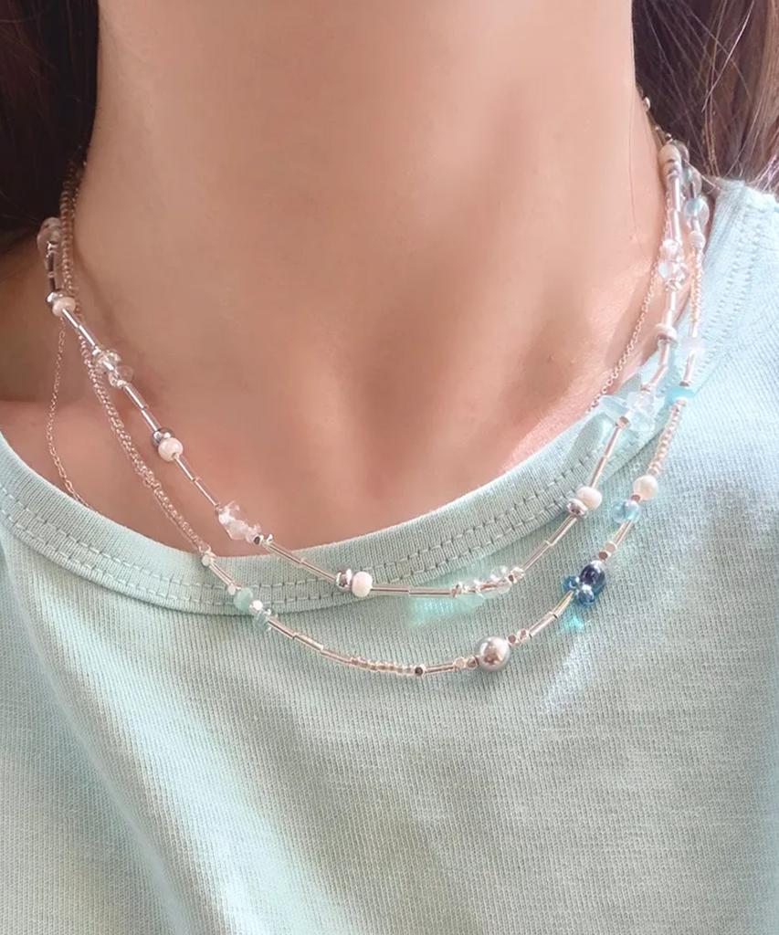 Ожерелье с синими бусинами Iamj Vanilla Blue