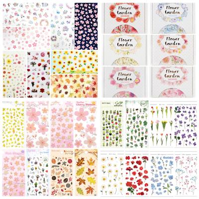 Наклейки с цветами и растениями (по 10 шт.) — 30 вариантов (украшения/скрапбукинг своими руками)
