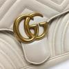 [Pre-Owned] GG Marmont Gold Logo Quilted Chain Shoulder Bag Small - Good #1F9Q1SK