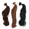 3 Pcs Doll Wig 30cm Length 1m Width Black Dark Light Brown Long Roman Curly Doll Hair Wig Set