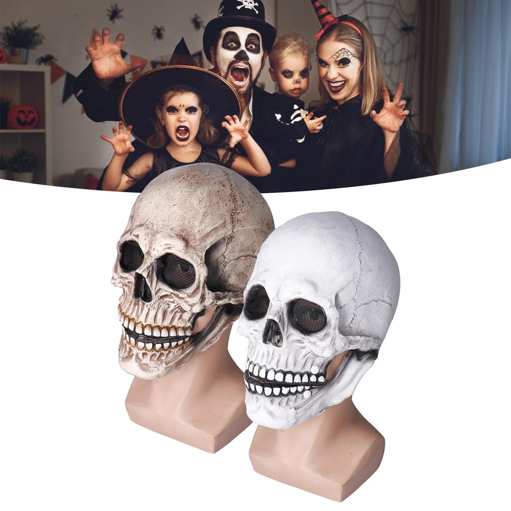 Хэллоуин Череп шлем латекс подвижная челюсть полный череп шлем праздничная вечеринка украшение косплей Cos