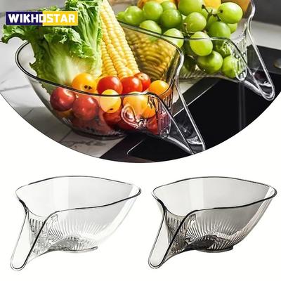 Сливная корзина, многофункциональная кухонная корзина для хранения, ситечко для мытья овощей и фруктов, чаша, кухонные аксессуары
