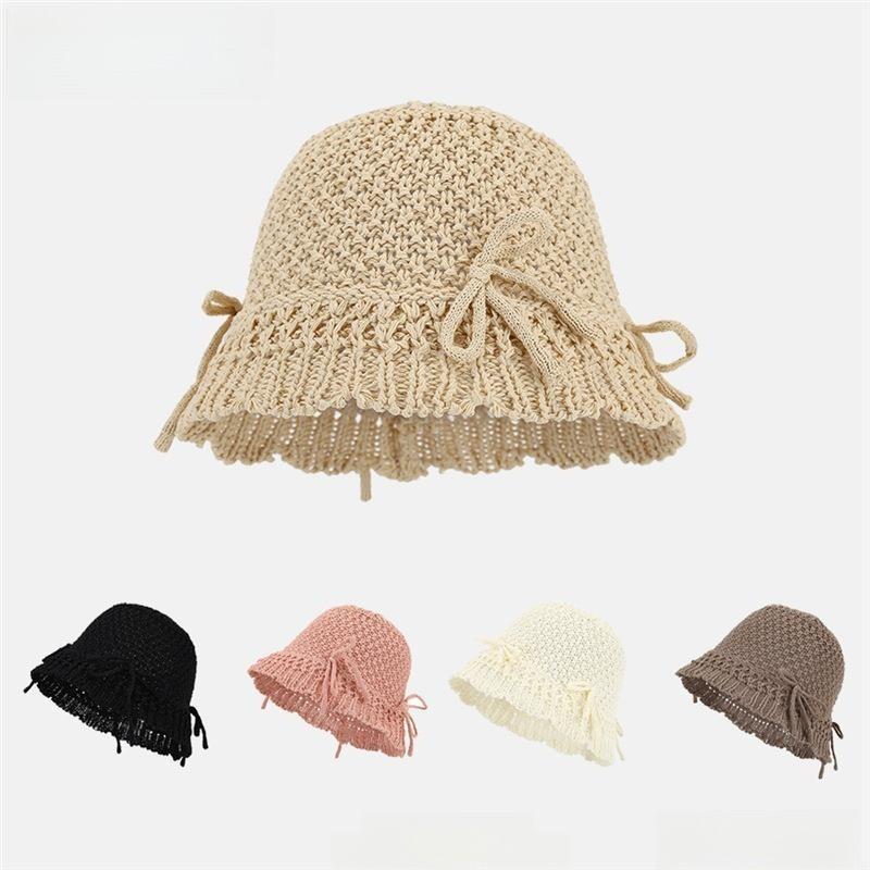 Korean Style Striped Knit Cap With Sunshade And Adjustable Fit For All Seasons