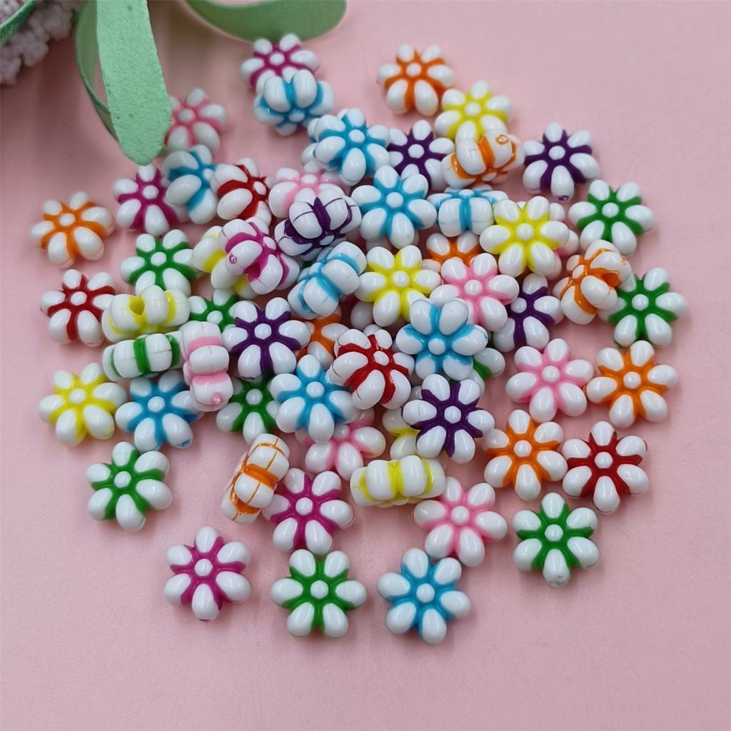 100pcs Acrylic Flowers Rose Alphabet Round Beads Butterfly Beads DIY Beaded Material Handmade Necklace Bracelet Jewelry Accessories