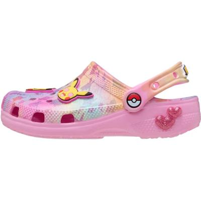 Pokemon x Classic Clog Износостойкие Низкие Детские Сандалии Розовые Детские