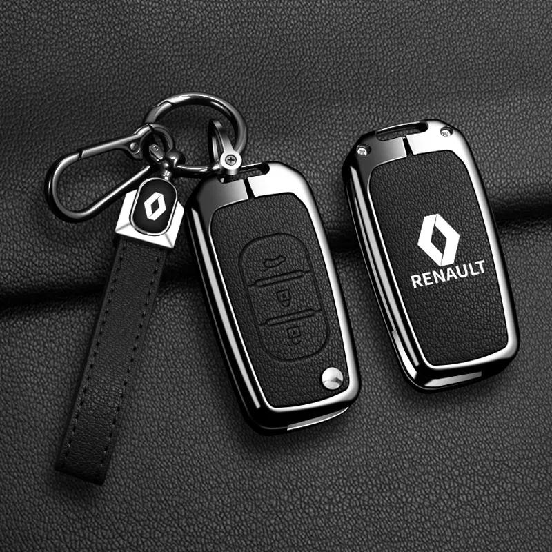 2026 Hot For Renault Interior Stickers Zinc Alloy Car Key Case Cover Shell For Renault Scenic Clio Laguna 2 3 4 5 Kangoo Fluence