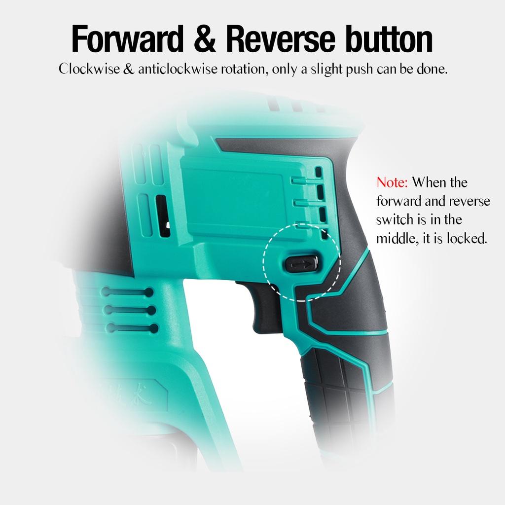 Бесщеточный электрический перфоратор Аккумуляторный многофункциональный электрический молоток Ударная дрель 31x6x20см