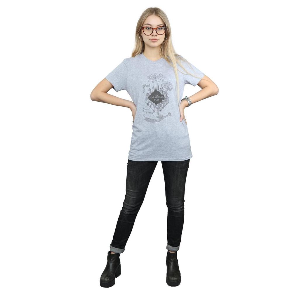 Harry Potter Womens/Ladies The Marauder´s Map Cotton Boyfriend T-Shirt