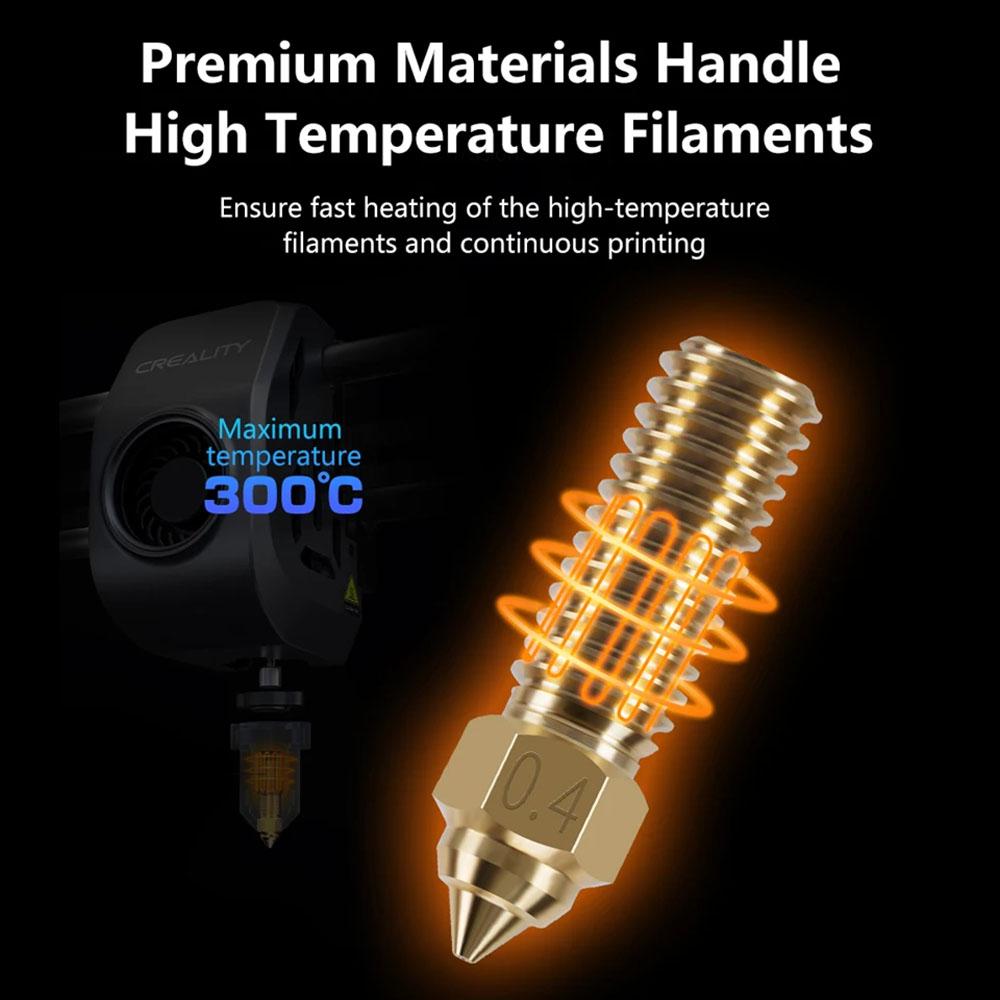 High‑Speed 3D Printer Nozzle Brass Plated Copper Hardened Steel For Creality K1 K1 Max Ender3 V3 KE CR‑M4 Sovol SV06+ SV07 Vyper