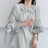 Women's Spring Literary Vintage Comfortable Shirt Long Sleeve Double Layer Lace Collar Loose Blouse