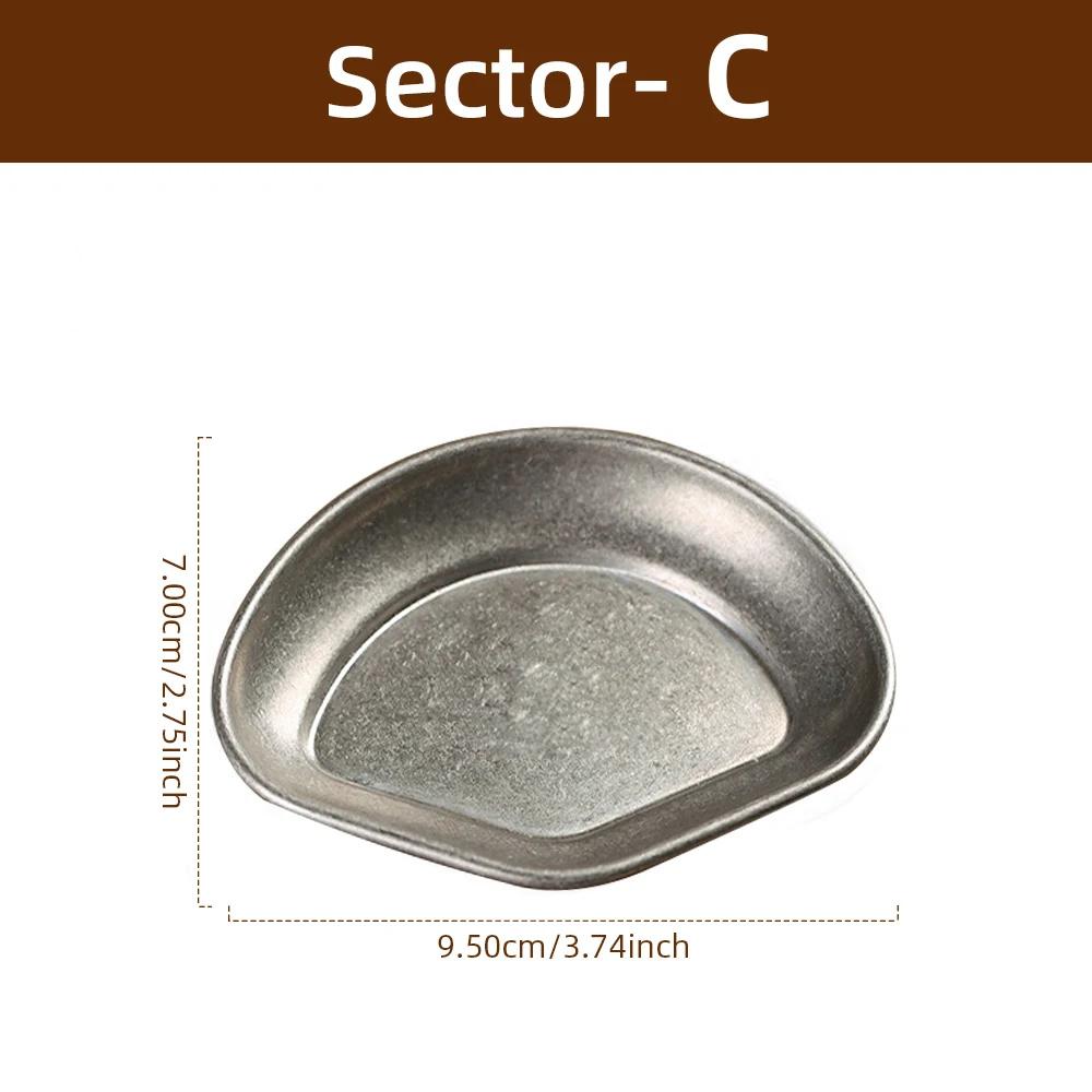 Coffee Bean Weighing Plate Stainless Steel Sauce Dish Plate Irregular Shape Storage Tray Kitchen Coffee BeanDose Tray Dosing Cup