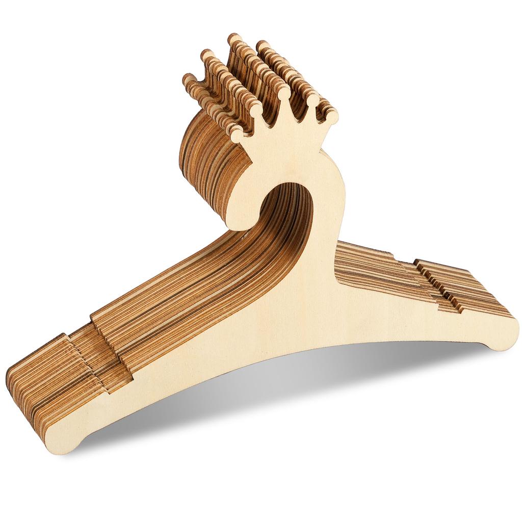 20 шт. деревянных детских вешалок 9 дюймов гладкие детские деревянные вешалки милый медведь детские вешалки для шкафа многоразовые для новорожденных