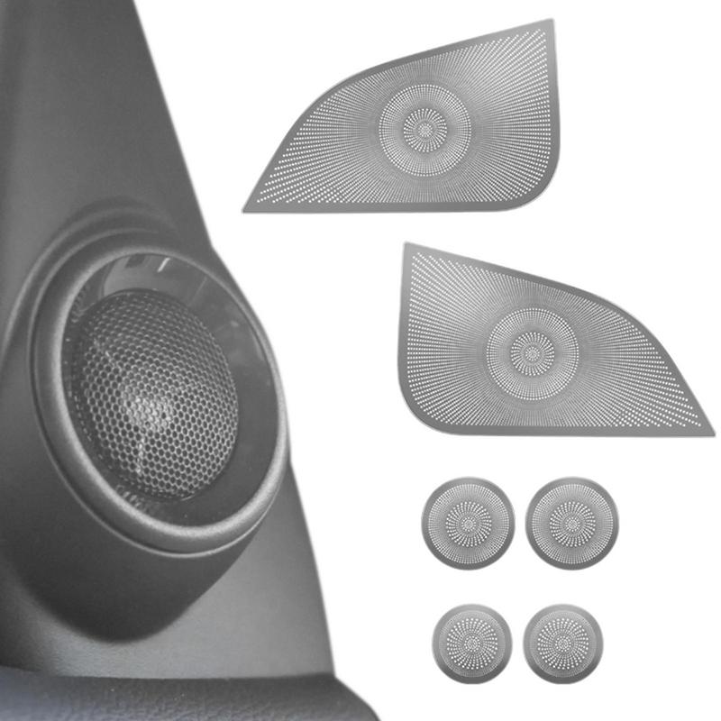 Для Tesla Model 3 Крышка динамика из нержавеющей стали Передняя колонка Крышка рогового кожуха Крышка динамика для Model 3 Звуковая декоративная накладка