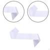 16 Pieces White Sash Blank Satin Glossy Etiquette Shoulder Strap Plain Party Decorations