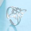 Women Titanium Steel Hollow Out Open Rings Jewelry