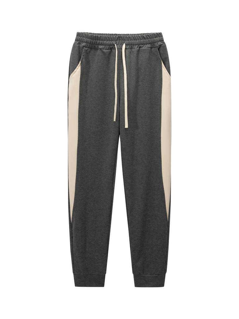 Casual Loose Drawstring Pants Mens Autumn Fashion Side Striped Patchwork Trousers Men Leisure Lace-up Pants Streetwear