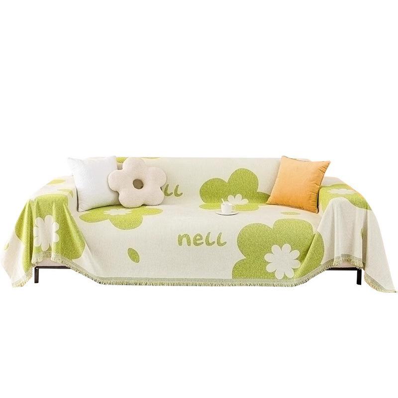 INS Style Fresh Sofa Cover Cloth High Sense Four Seasons Universal Dustproof Cover Chenille Sofa Towel
