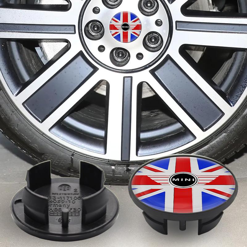 52mm 54mm Car Wheel Center Cover Stickers For MINI R55 R56 F55 F56 R57 R58 R59 Cooper JCW Clubman Countryman Hub Cap Accessories s1