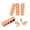 Knobbed Cylinder Socket Wooden Educational Cylinders Ladder Blocks Toy for Toddlers Early Childhood
