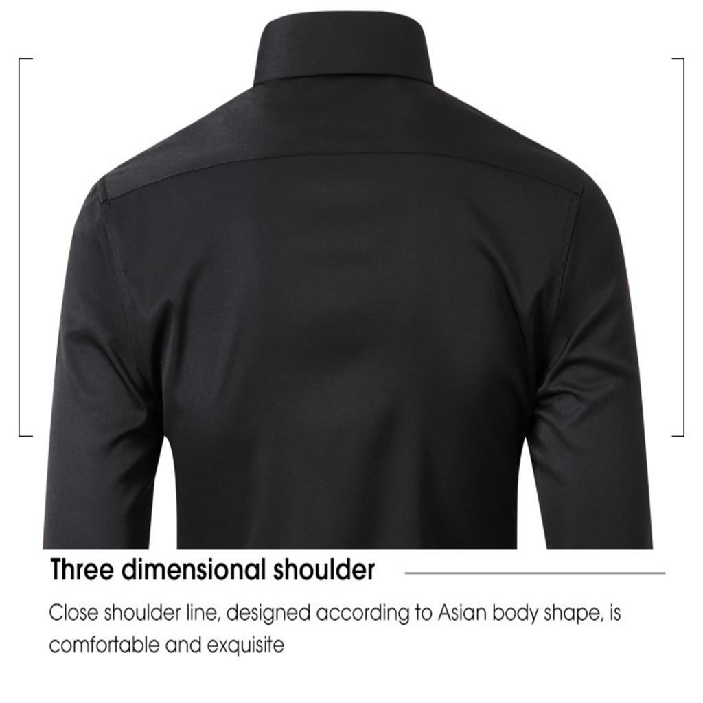 Men's Slim Fit Elastic Shirt, Business Thin Shirt