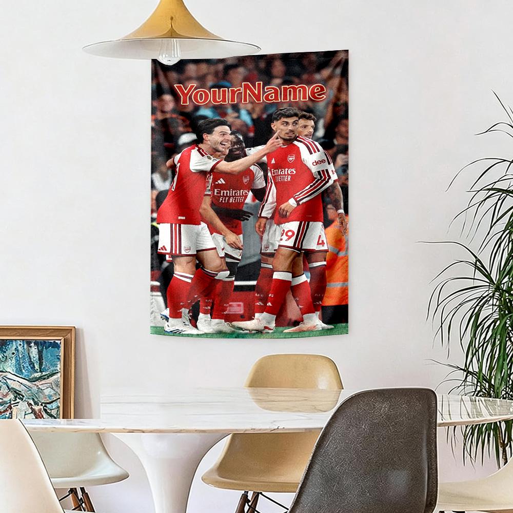 Arsenal Custom Your Name Wall Decor Tapestry Art For Pet Memorial Birthdaywedding Party Backdrop Family Gift