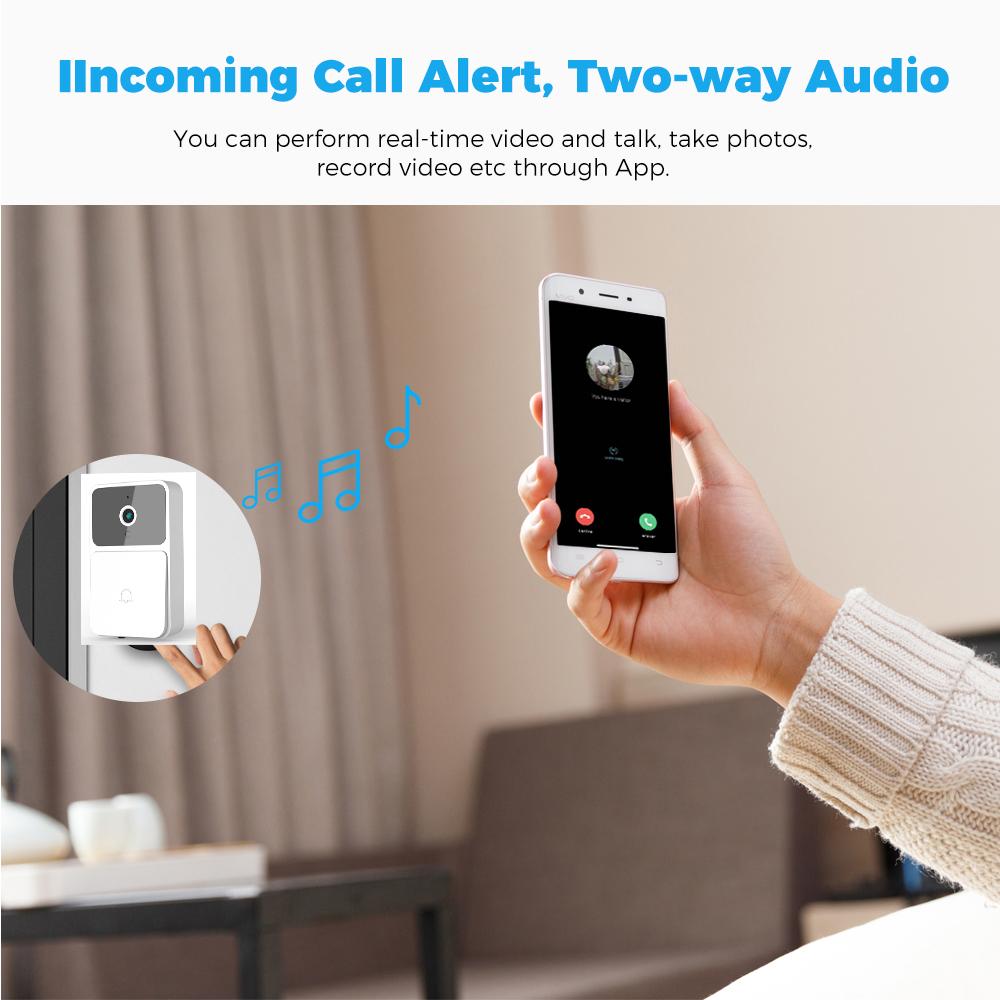 Беспроводной дверной звонок, умный дом, монитор безопасности, камера, видеодверной звонок, умный домофон, небольшой размер
