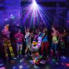 Disco light party lamp, flashing LED projector, sound-activated stage light strip with remote (EU standard)
