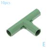 10Pcs 16MM PVC Stable Support Green Heavy Duty Greenhouse Frame Building Connector Right Angle 3 4 5-way Connector Garden Tool