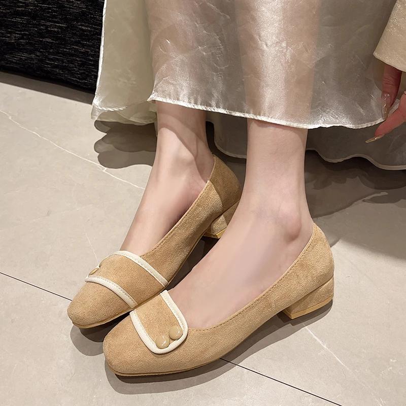 Туфли на высоком каблуке 2024 года, новые популярные универсальные туфли в стиле французской феи с сетчатым ретро-квадратным носком, нежные женские туфли Мэри Джейн