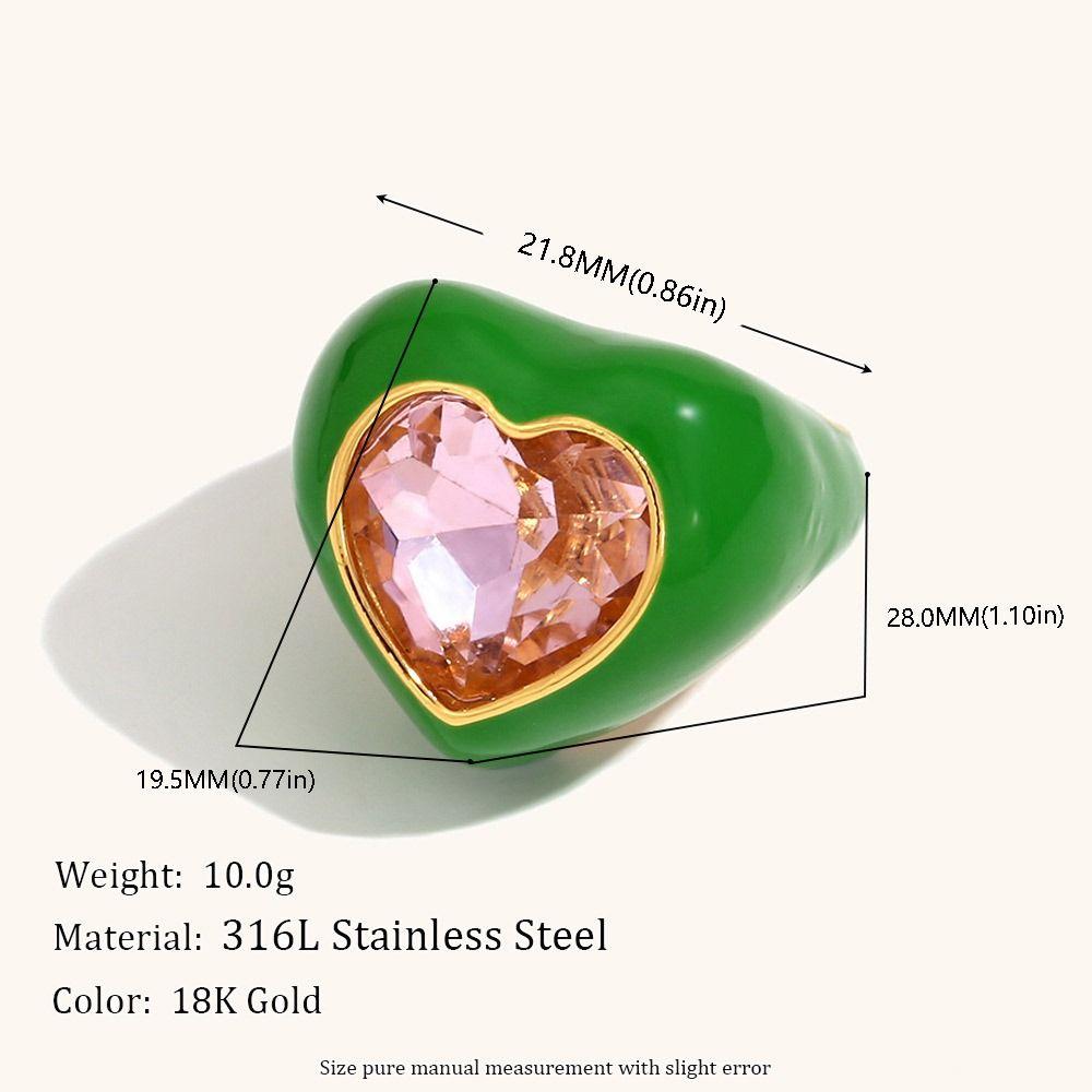 Кольцо из нержавеющей стали однотонное в корейском стиле с капающим маслом и кольцом для пальца Женское