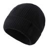 Winter-weight Short-pile Beanie Outdoor Knitted Hat Unisex Solid-colour Woolly Hat Baseball Cap