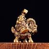 Латунная фигурка Гнома-Воина Козла Миниатюрные Настольные Украшения Ретро Металлические Модели Статуэтка Украшение для Дома