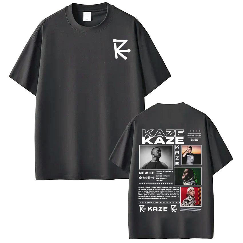 Rapper Kazer Album Tour 2026 Print Tees Unisex Women Hip Hop Loose T Shirts Cotton Casual Oversized Fashion Shortsleeved Tshirts