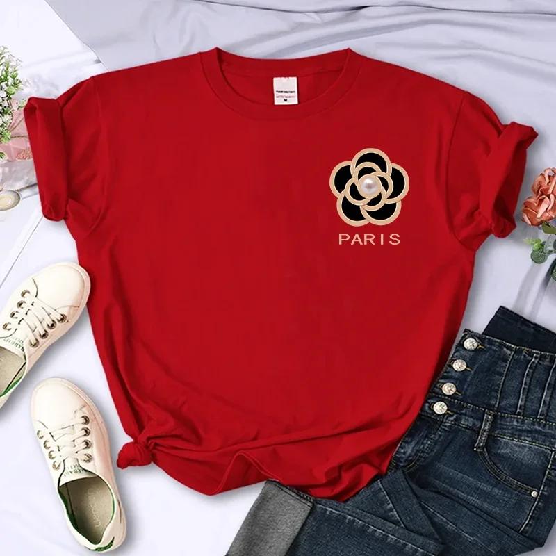 Футболка люксового бренда Flower For Women's, высококачественная, летняя, с принтом, 100% хлопок, повседневная, свободного покроя, Y2k, с рукавом и круглым вырезом, унисекс