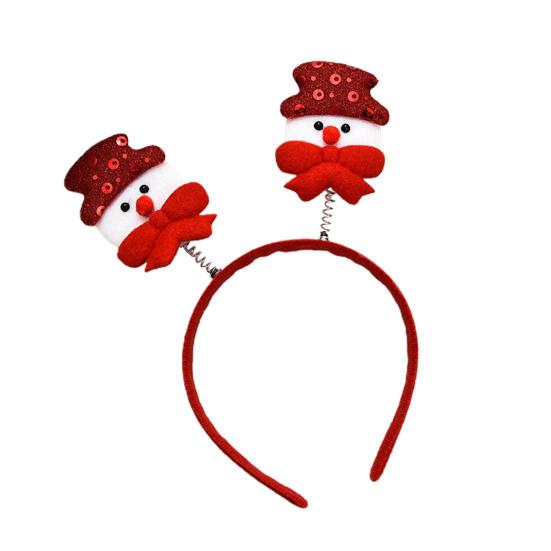 Обруч для волос Декор с рогами Эластичный головной убор Декор с рогами Санта-Клауса Обруч для волос Аксессуары для волос