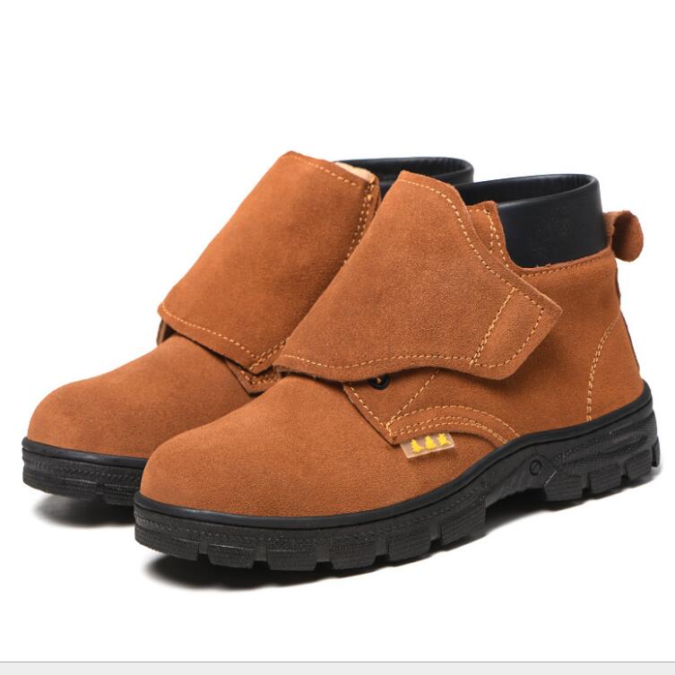 Обувь для страхования труда из коровьей замши, мужская, противоударная, противопрокольная, со стальным носком, нескользящая, износостойкая H374