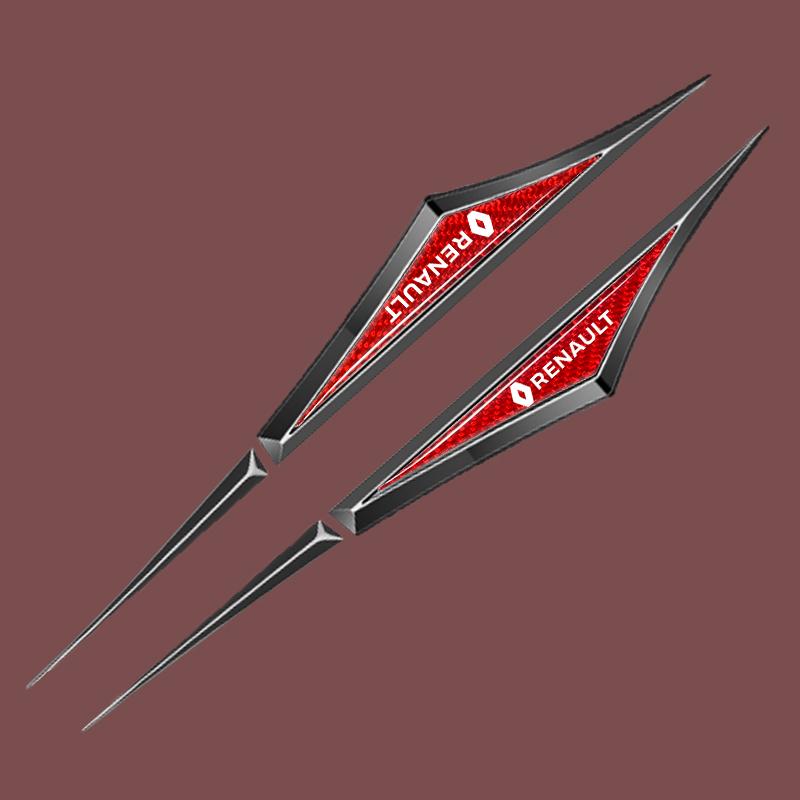 Внутренние наклейки Углеродное волокно Наклейки-эмблемы на крыло автомобиля Наклейки Подходят для Renault RS Koleos Captur Kadjar Megane Clio Ta