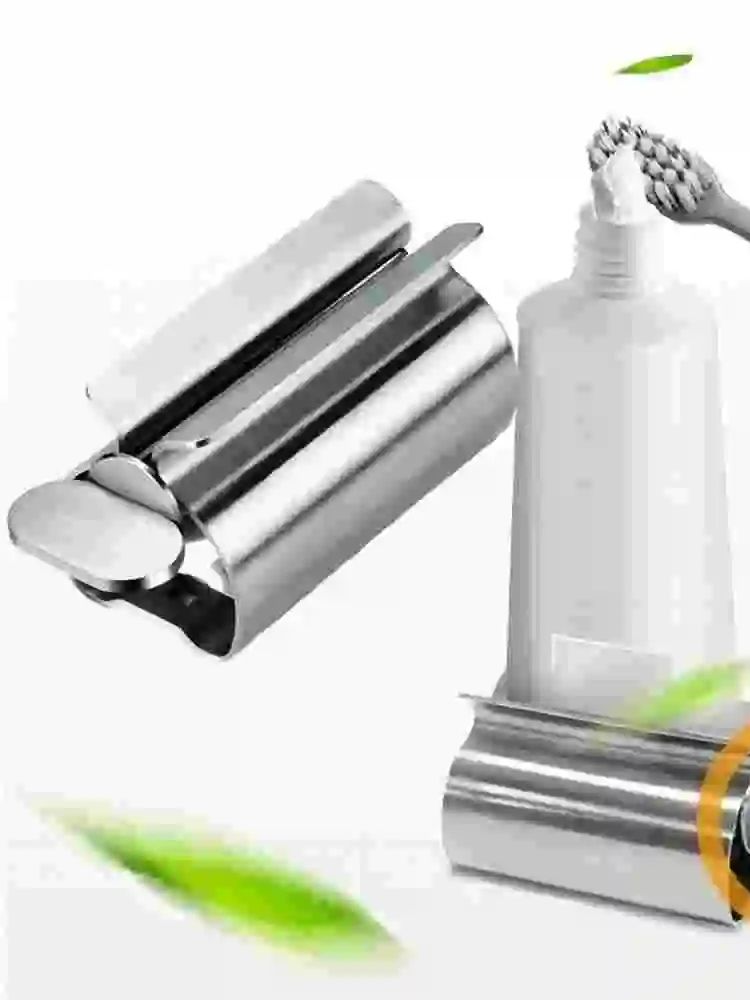 Аксессуары для ванной комнаты Выжиматель зубной пасты Роликовый отжимной ролик из нержавеющей стали Вращающийся дозатор для мазей Косметика