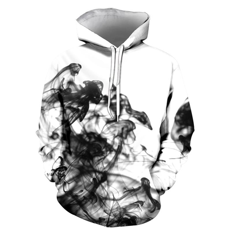 Толстовка с капюшоном с 3D-принтом и изображением листьев для мужчин. Узор из разноцветных растений. Длинные рукава. Модные толстовки. Топы-пуловеры. Толстовки больших размеров.