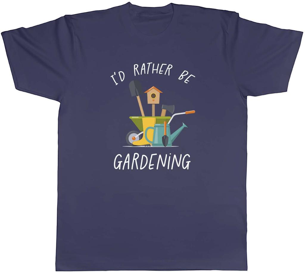 Id Rather be Gardening Garden Mens Unisex TShirt Tee Gift