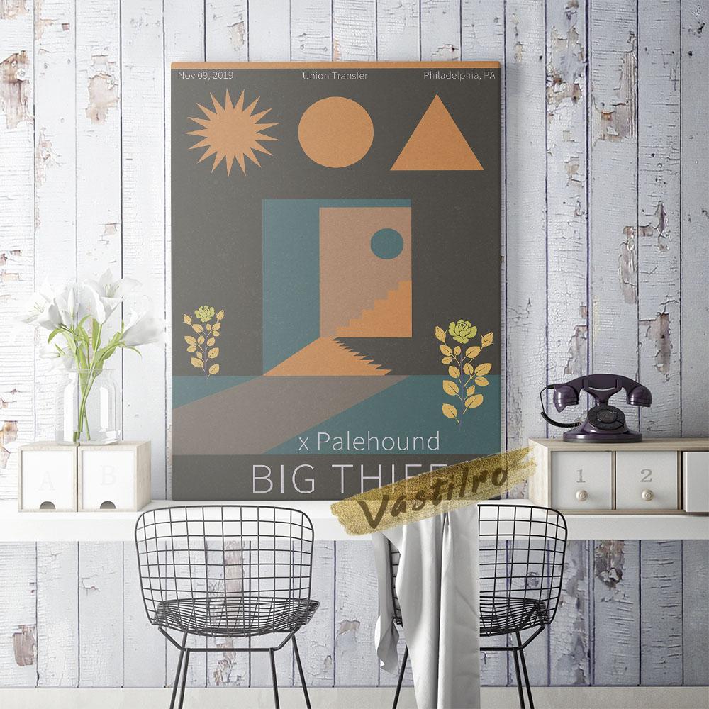 Рок-группа певец ретро постер популярная музыкальная звезда настенная живопись на холсте