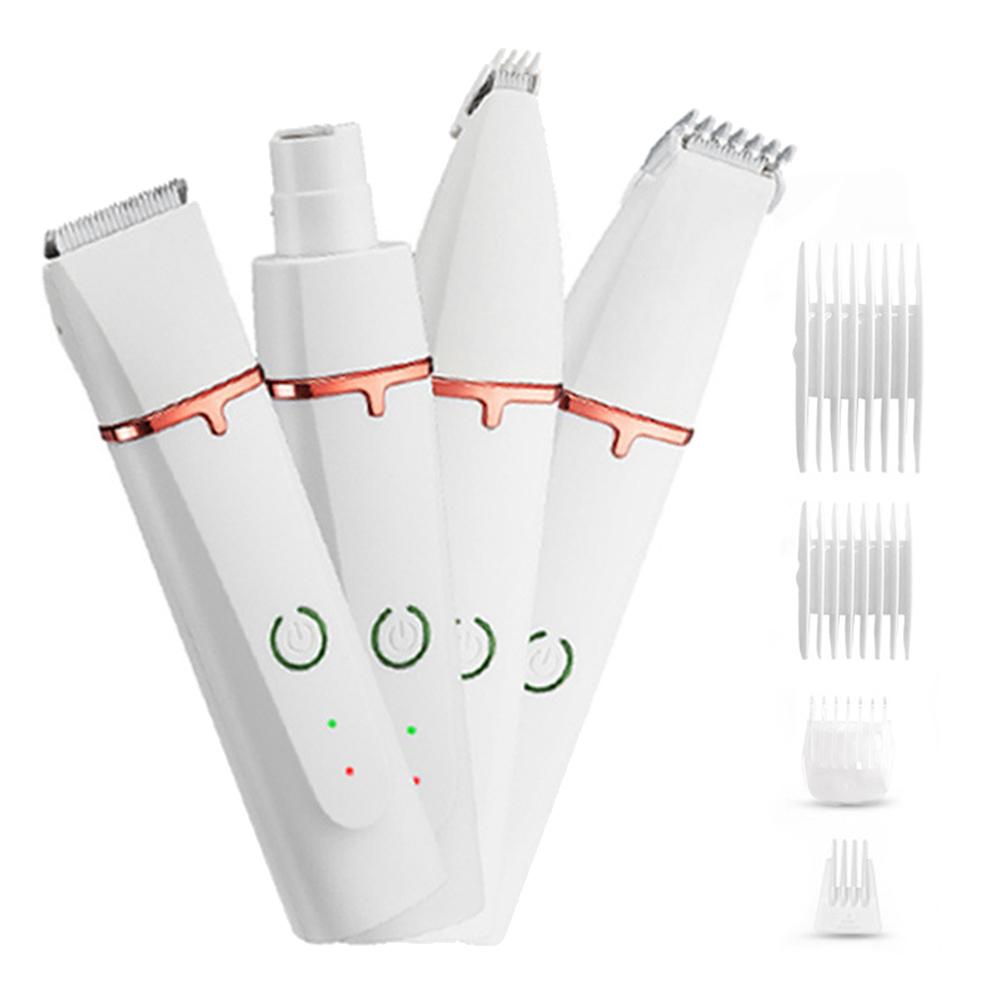 A01F-Professional Silent Cat Dog Hair Trimmer Paws Nail Grinder Animal Foot Hair Cutter Remover USB Rechargeable Pet Grooming