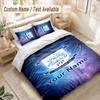 Custom Name Bedding Set 3 PiecesPreston North End Print Duvet Cover + 2 Pillowcases Soft Bed Decor