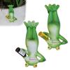Upside-down Drinking Inverted Frog Statue Cartoon Frog Figurine Resin Animal Sculpture Outdoor Garden