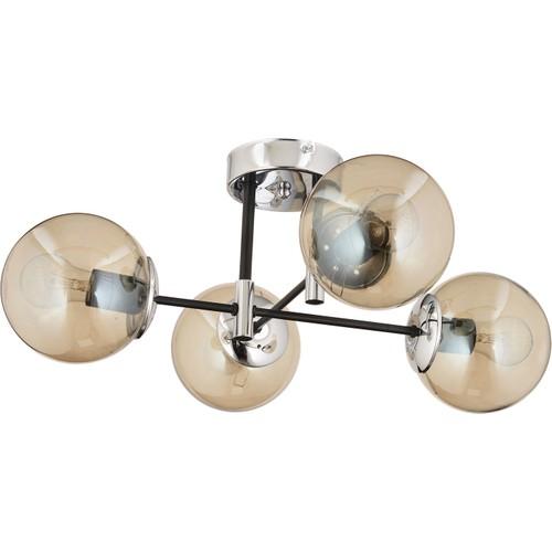 Apliqa Maral 4 Люстра из черного хромированного медового стекла