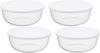 iwaki Heat-Resistant Glass Storage Containers, Microwave and Oven Safe, Large (1.3L x 4-Piece Set), White, Pack Bowl KBC4160-W1, Gratin Dish, Heat-Res
