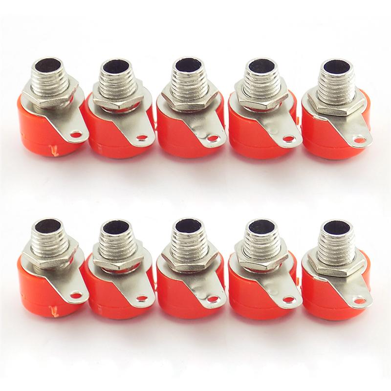 10Pcs Red Black 4mm Banana Plug Socket Connector Gold Plated / Nickel Plated 4mm Banana Male Female Binding Post Speaker Cable